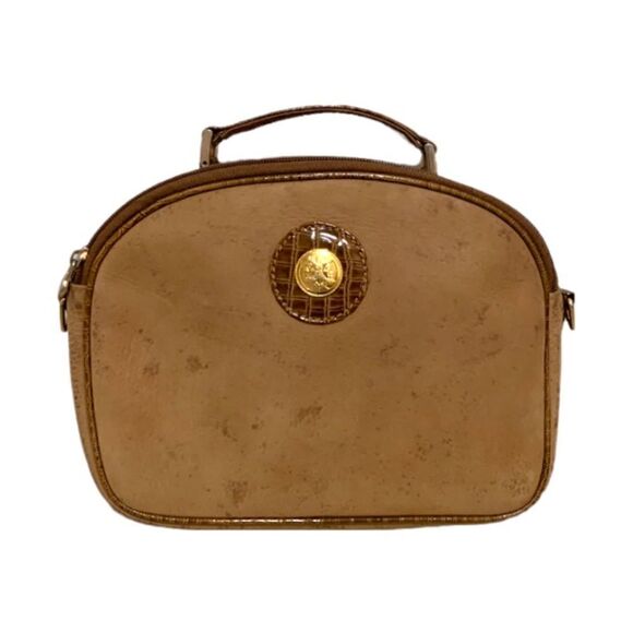 Fendi Janus Head Suede & Crocodile Leather Bag